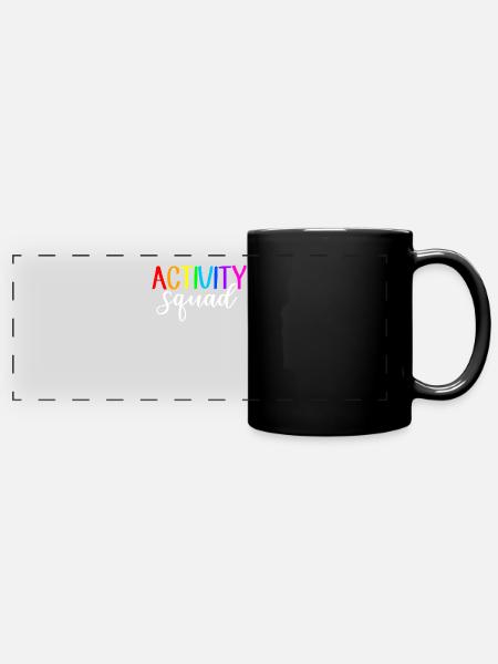 activity squad, activity assistant - Panorama-Tasse farbig - Schwarz