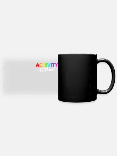 activity assistant appreciation , activity assista - Panorama-Tasse farbig - Schwarz