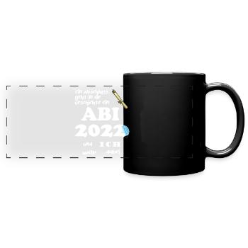 Abitur Abi 2022 Gymnasium Abschluss Abifeier - Panorama-Tasse farbig - Schwarz - Vorne