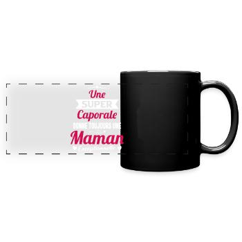 Future mère maman cadeau drôle caporale militaire - Mug panoramique uni - noir - Devant