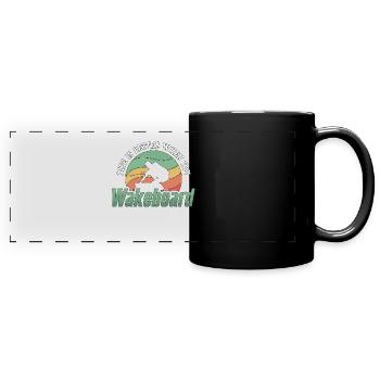 Wakeboard Wakeboarder Wakeboarding Wake Cadeau - Mug panoramique uni - noir - Devant