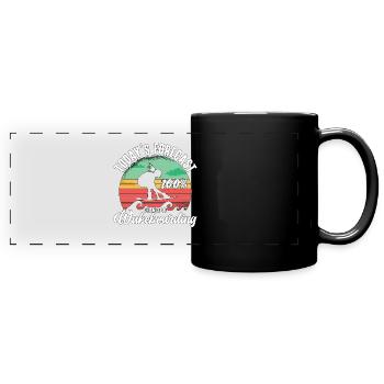 Wakeboard Wakeboarder Wakeboard Wake Cadeau - Mug panoramique uni - noir - Devant