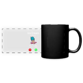 Ice Cream Phone Display Cone Ice - Mug panoramique uni - noir - Devant