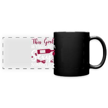 Sommelier Wine Drinking Tasting - Panorama-Tasse farbig - Schwarz - Vorne