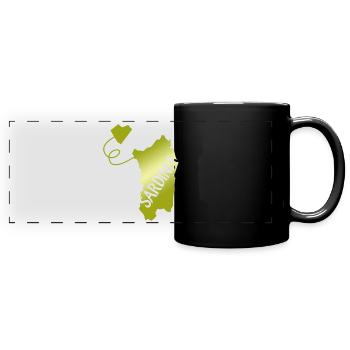 Sardegna Sardinia Heart Sardinia - Full Colour Panoramic Mug - black - Front