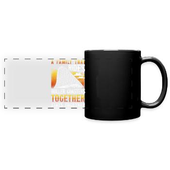 Roller Coaster Vintage A Family - Full Colour Panoramic Mug - black - Front