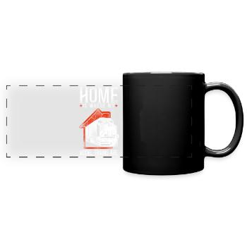 Freight Diesel Train Driver - Full Colour Panoramic Mug - black - Front