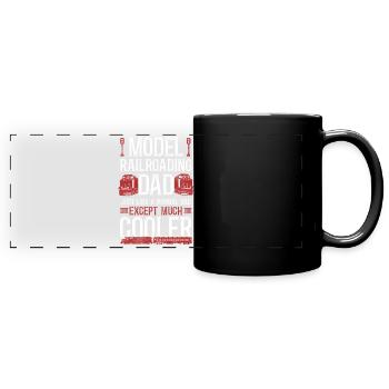 Freight Diesel Train Driver - Full Colour Panoramic Mug - black - Front