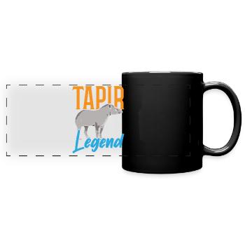 Tapir-Legende Wildtier Tierpfleger Tapirrific - Panorama-Tasse farbig - Schwarz - Vorne