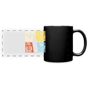 Sommelier Wine Drinking Tasting - Full Colour Panoramic Mug - black - Front