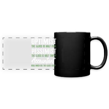 Accountant Bookkeeper Accounting - Full Colour Panoramic Mug - black - Front