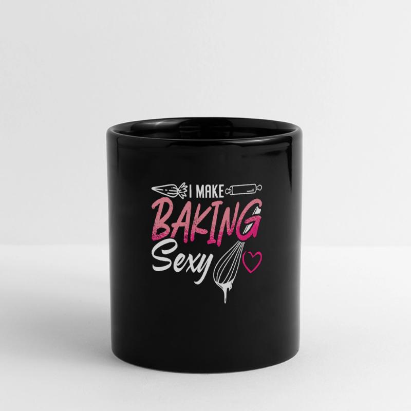 Baker I Make Baking Sexy Bakery Cake Cupcake Chef Panorama-Tasse farbig