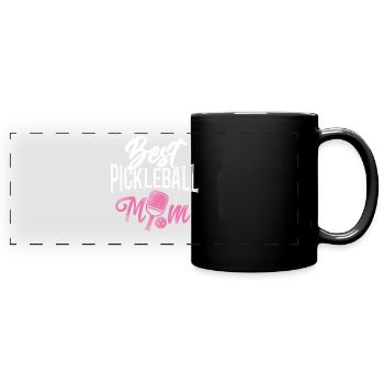Pickleball Mom Mother Best - Full Colour Panoramic Mug - black - Front