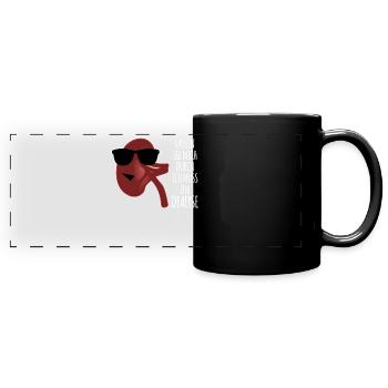 Dialyse Niere Dialyseklinik - Panorama-Tasse farbig - Schwarz - Vorne