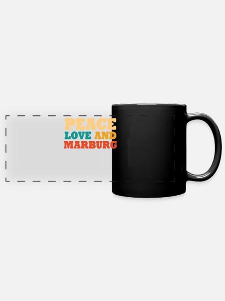 Marburger Marburg - Panorama-Tasse farbig - Schwarz