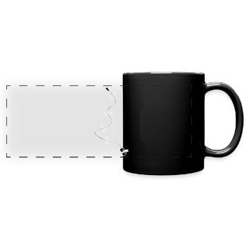 Abhörgerät Mikofon Geheimagent Spion - Panorama-Tasse farbig - Schwarz - Vorne