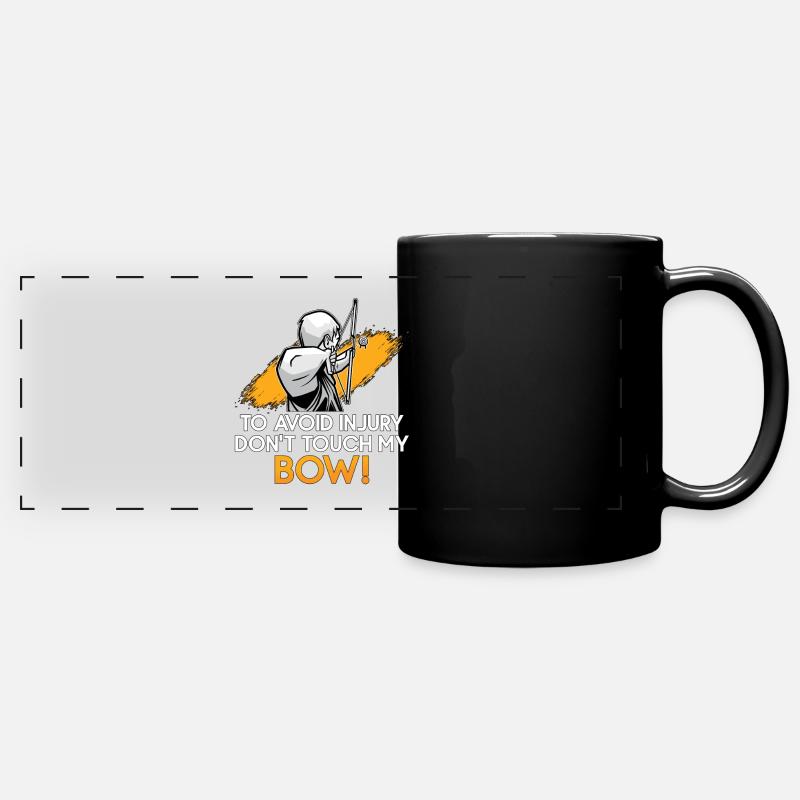 Archery To Avoid Injury Target Bow Shooting Archer - Panorama-Tasse farbig - Schwarz