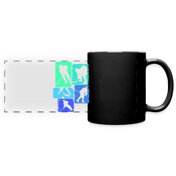 Hockey sur glace Hockey Enfants Garçons Hommes - Mug panoramique uni - noir - Devant