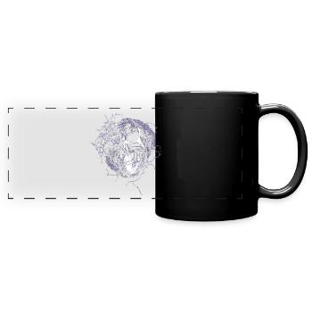 Thunder Halloween Skull - Full Colour Panoramic Mug - black - Front