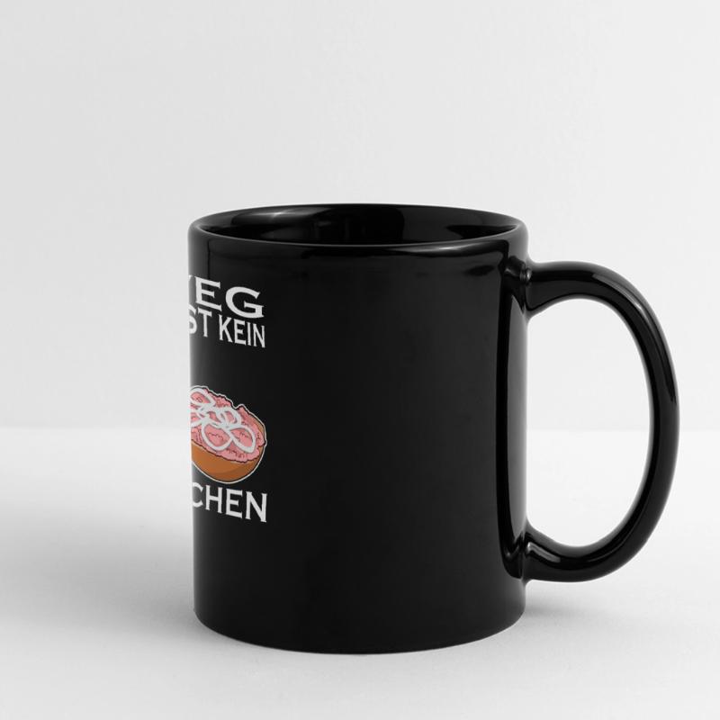 Mettbrötchen Mettfleisch Hackfleisch Panorama-Tasse farbig