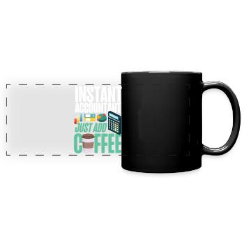 Comptable Comptable Comptable - Mug panoramique uni - noir - Devant