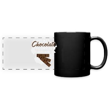 Jogue au chocolat Chocolat au lait - Mug panoramique uni - noir - Devant