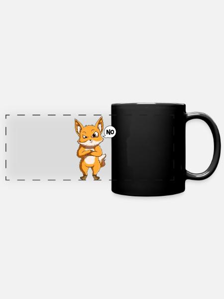 Fuchs Kinder Jungen - Panorama-Tasse farbig - Schwarz