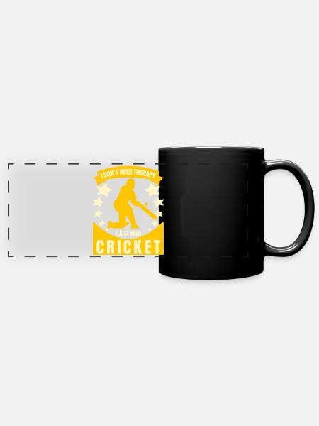 Cricket Therapy Cricketschläger - Panorama-Tasse farbig - Schwarz
