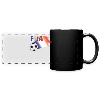 Drapeau France - Mug panoramique uni - noir - Devant