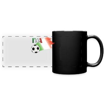 Fahne Italien - Panorama-Tasse farbig - Schwarz - Vorne