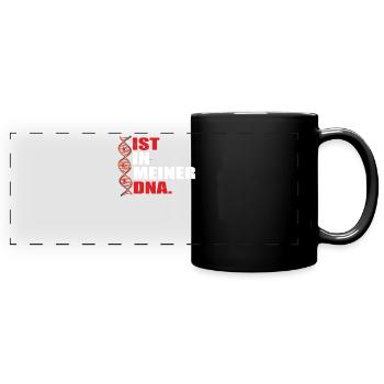 Angler Geschenkidee Hobby Angeln - Panorama-Tasse farbig - Schwarz - Vorne