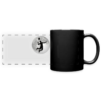 Badminton Geschenkidee Sport Design - Panorama-Tasse farbig - Schwarz - Vorne