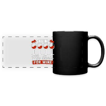 Régime faible en glucides Sauver mes glucides aime une vie saine - Mug panoramique uni - noir - Devant