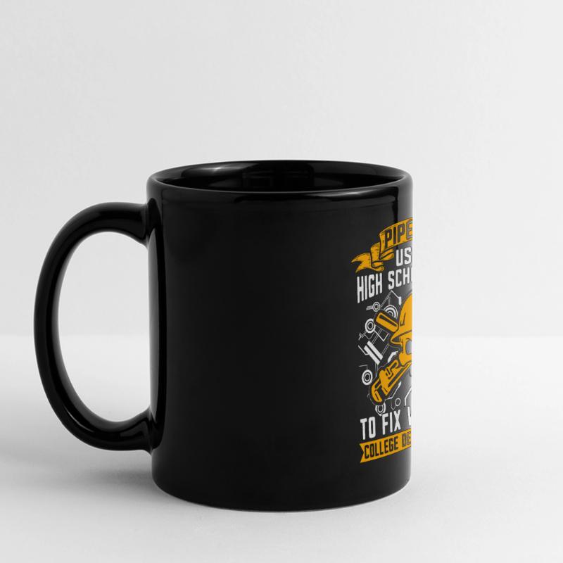 Pipefitter Using A High School Foreman Pipefitters Full Colour Panoramic Mug