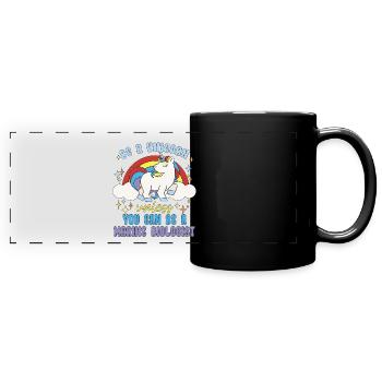 Marine Biology Be A Unicorn Unless Marine Animals - Full Colour Panoramic Mug - black - Front