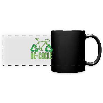 Recycler le recyclage environnemental Go Green Recycler - Mug panoramique uni - noir - Devant