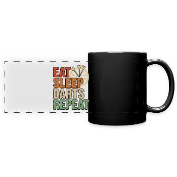 Manger des fléchettes de sommeil Répéter Dart Dire - Mug panoramique uni - noir - Devant