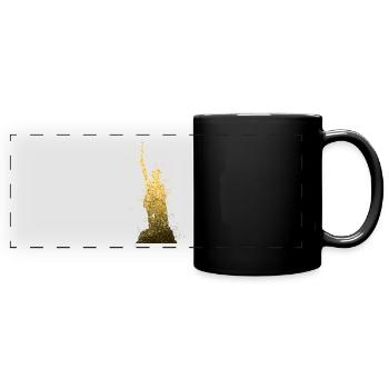 Hermannsdenkmal Varusschlacht Detmold - Panorama-Tasse farbig - Schwarz - Vorne