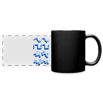 Synthesizer Synth Wavefroms - Full Colour Panoramic Mug - black - Front