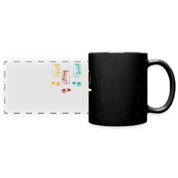 Karaoke Singer Microphone Vocalist - Panorama-Tasse farbig - Schwarz - Vorne