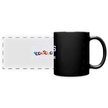 Billiards Pool Player Ball Vintage - Full Colour Panoramic Mug - black - Front