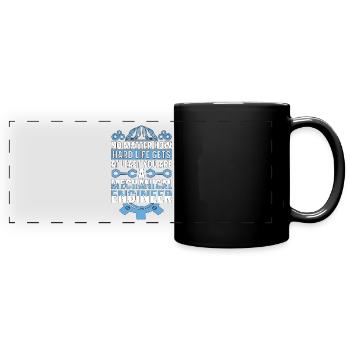 Mechanical Engineering No Matter How Hard Engineer - Full Colour Panoramic Mug - black - Front