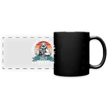 Les légendes sont nées en juillet 2011 Sloth Sloth - Mug panoramique uni - noir - Devant