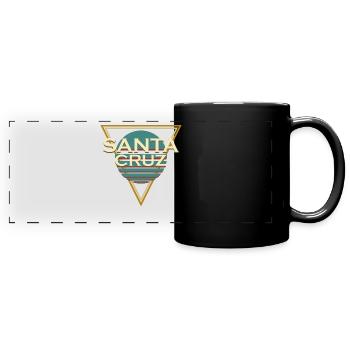 Santa Cruz Surfing - Full Colour Panoramic Mug - black - Front