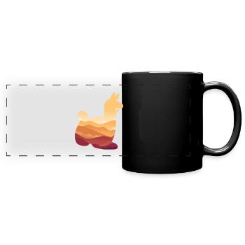 Llama - Full Colour Panoramic Mug - black - Front