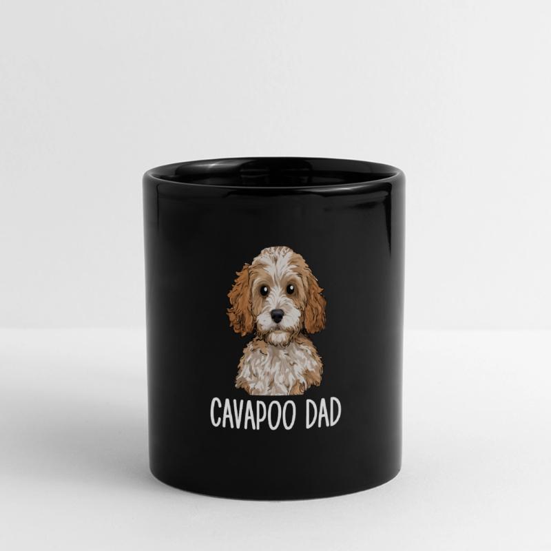 cavapoo dad, cavapoo Panorama-Tasse farbig