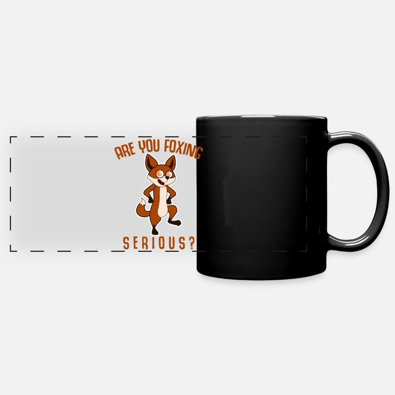 Fox drôle blague renards - Mug panoramique uni - noir