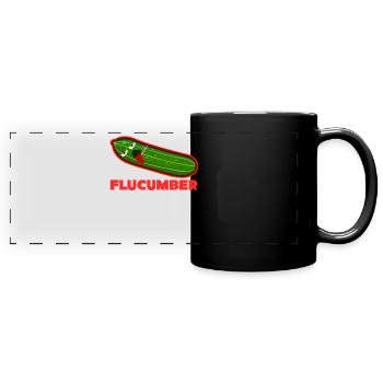 Kranke Gurke Flucumber Gurken - Panorama-Tasse farbig - Schwarz - Vorne
