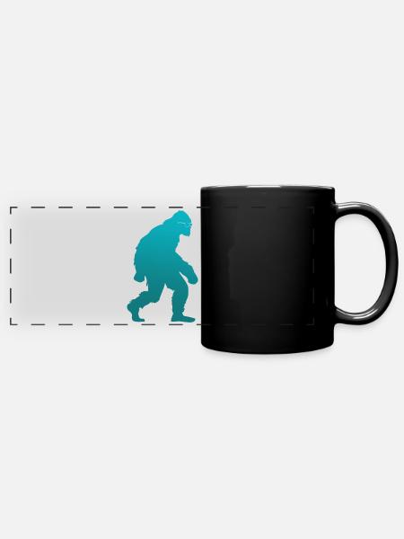 Bigfoot Sasquatch mit Sonnenbrille - Panorama-Tasse farbig - Schwarz