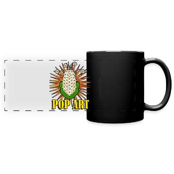 Popcorn Pop Art - Mug panoramique uni - noir - Devant